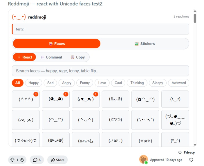 Reddmoji – screenshot 1
