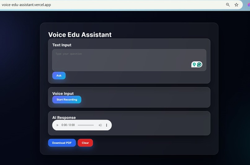 Voice edu assistant  – screenshot 1