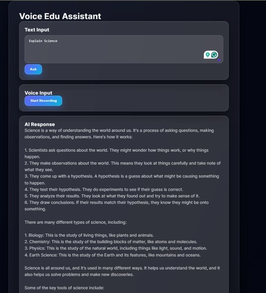 Voice edu assistant  – screenshot 2