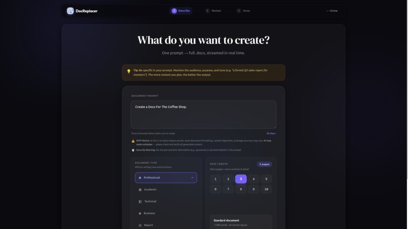 DocReplacer – screenshot 2