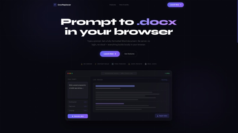 DocReplacer – screenshot 1