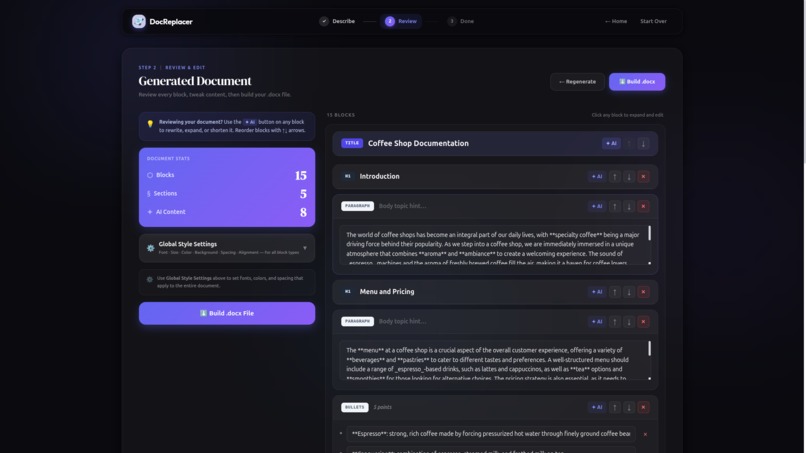 DocReplacer – screenshot 3