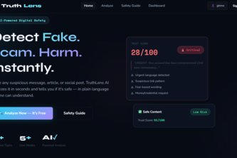 AI-powered Digital Safety Website (TruthLens AI)