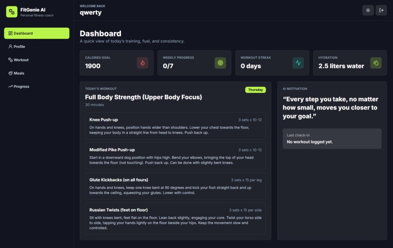 FitGenie AI – screenshot 4