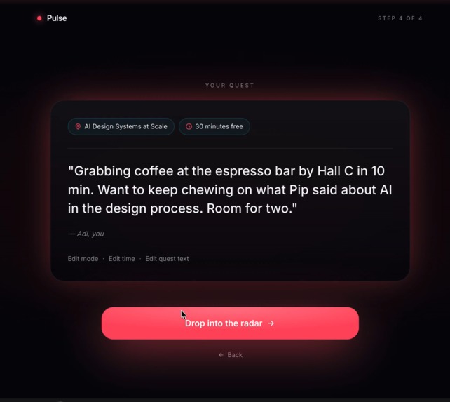 Pulse - A Real Time Web Summit Networking Radar – screenshot 4
