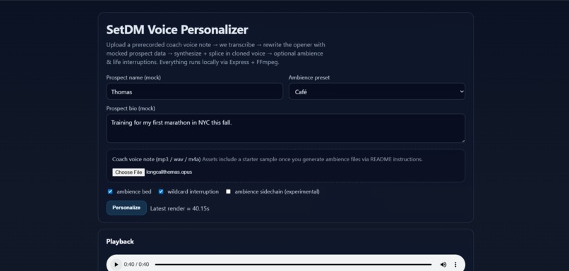Set Voice – screenshot 1