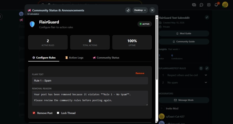 FlairGuard - Apply a flair. FlairGuard does the rest – screenshot 2