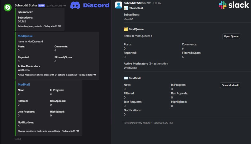Subreddit Status – screenshot 1