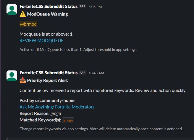 Subreddit Status – screenshot 2