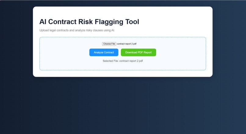 AI Contract Risk Flagging Tool – screenshot 1