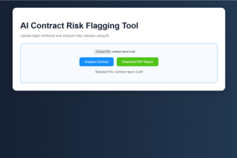 AI Contract Risk Flagging Tool