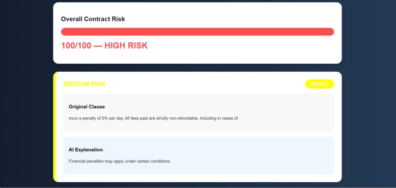 AI Contract Risk Flagging Tool – screenshot 2