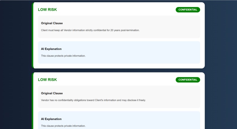 AI Contract Risk Flagging Tool – screenshot 4