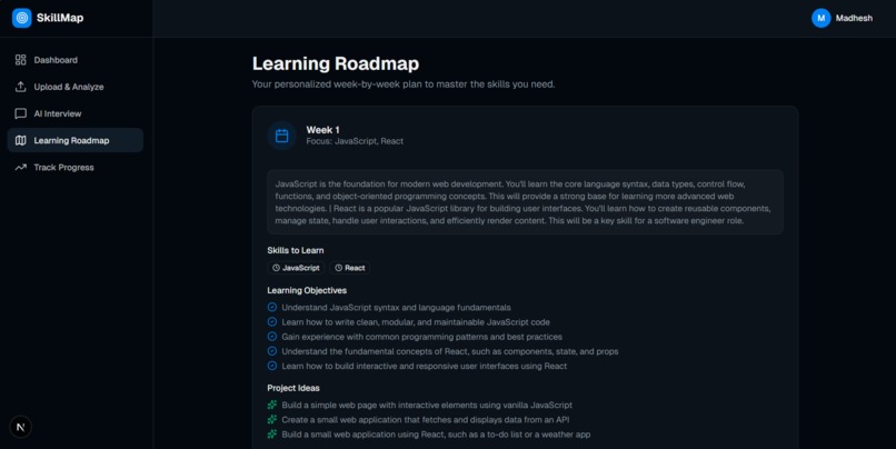 SkillMap - AI Powered Gap Analyser – screenshot 2