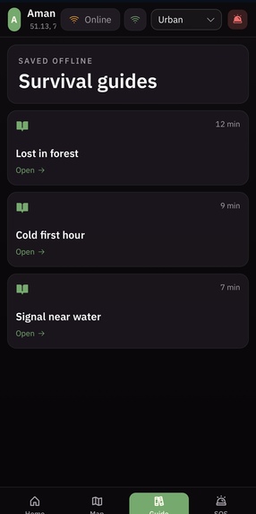 Aman — AI-Powered Survival Platform – screenshot 3