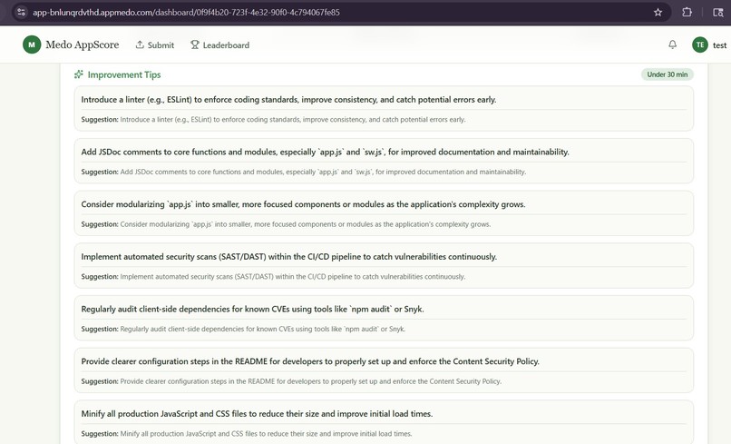 Medo AppScore – screenshot 4