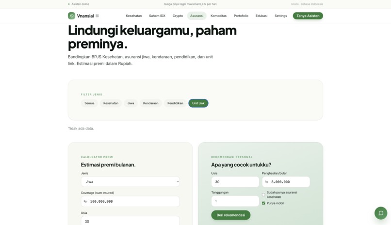 Vnansial: Autonomous AI Financial Guardian for Indonesia – screenshot 3