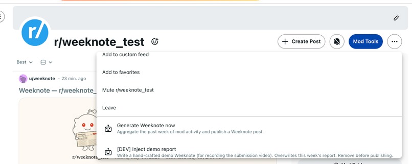 Weeknote – screenshot 4