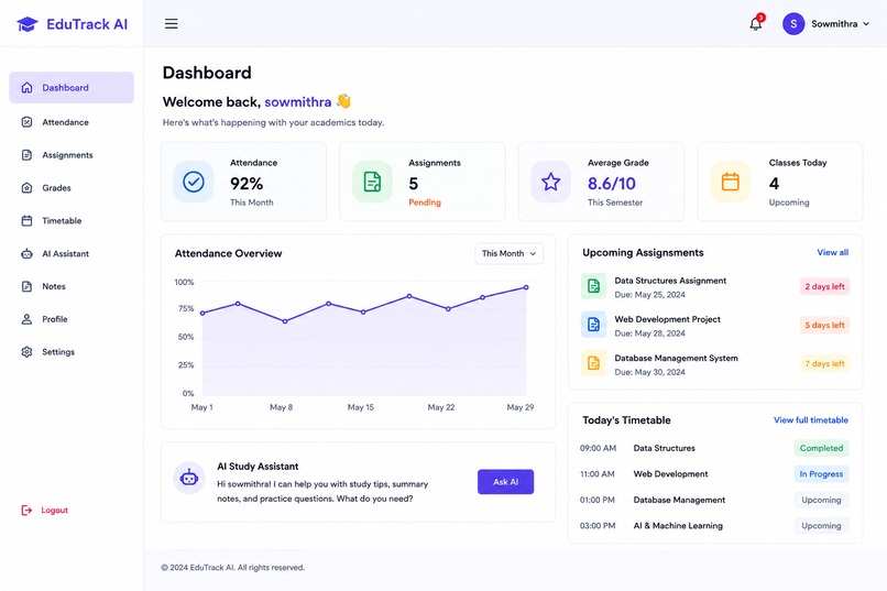EduTrack AI – screenshot 1