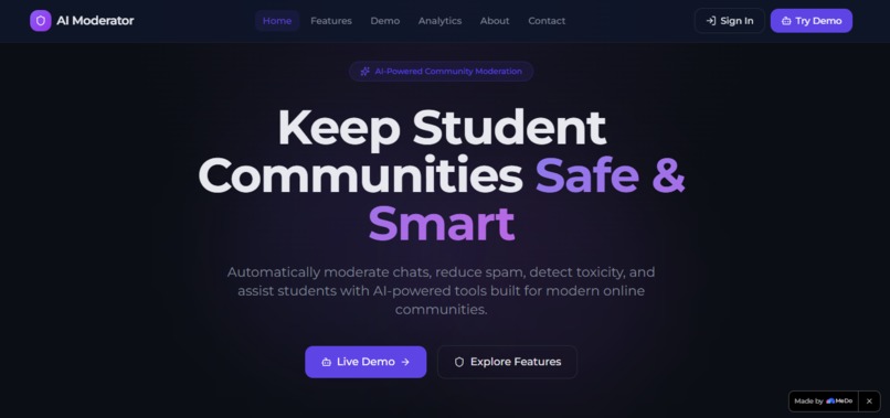 AI Moderator Assistant for Student Communities – screenshot 1