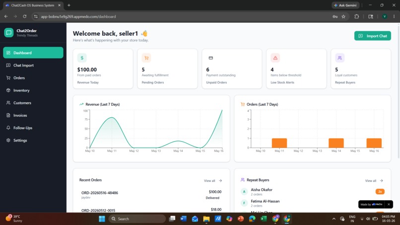 Chat2Order – screenshot 2