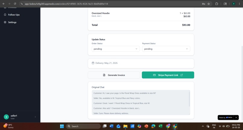 Chat2Order – screenshot 8