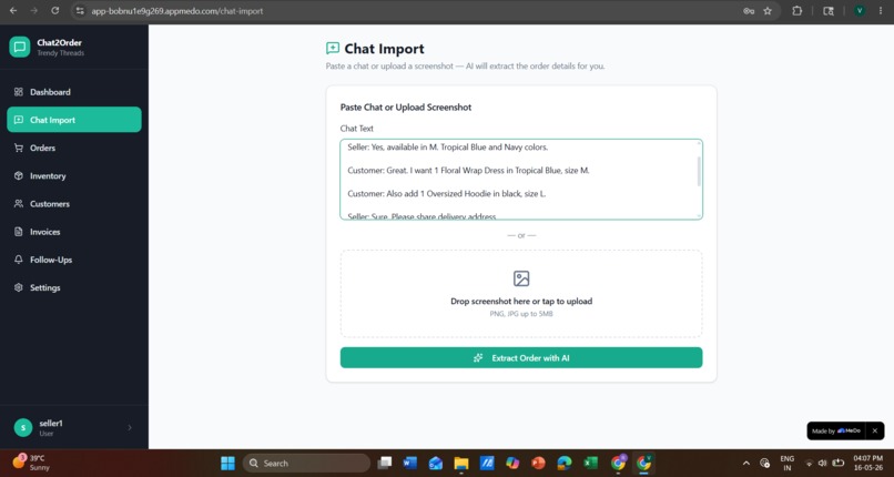 Chat2Order – screenshot 9