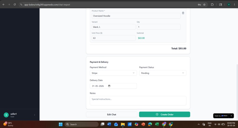 Chat2Order – screenshot 10