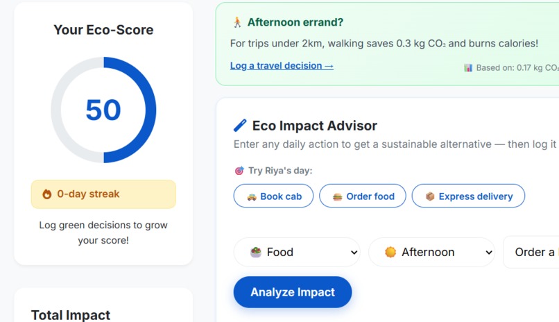 EcoDecide – screenshot 1
