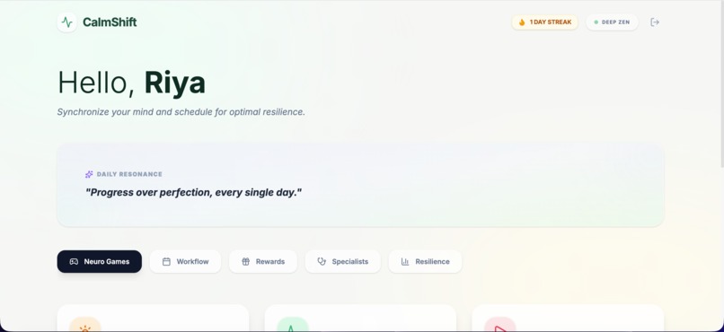 CalmShift – screenshot 2