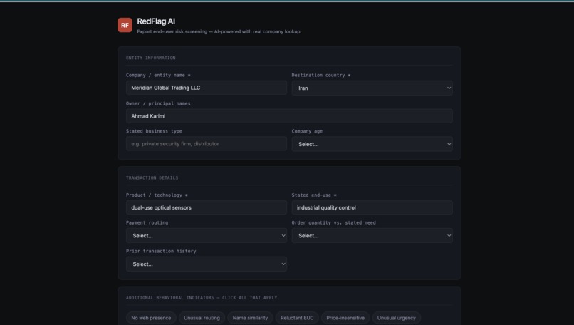 RedFlag AI – screenshot 1