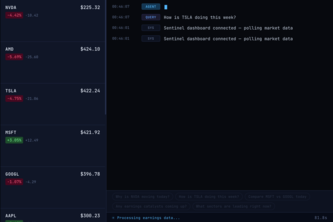 Sentinel - Financial Agent Workspace