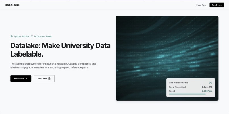 Datalake – screenshot 1