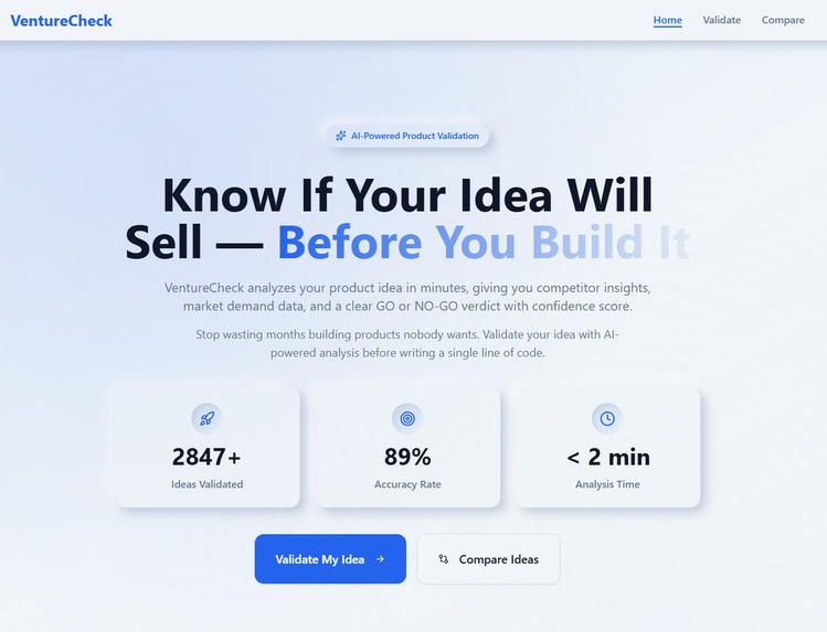 VentureCheck – screenshot 1