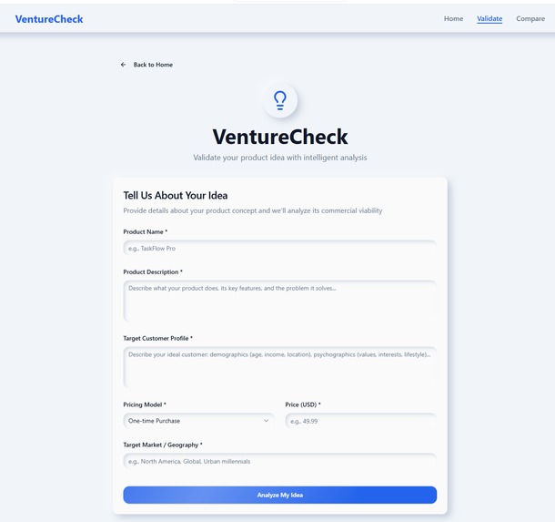 VentureCheck – screenshot 2