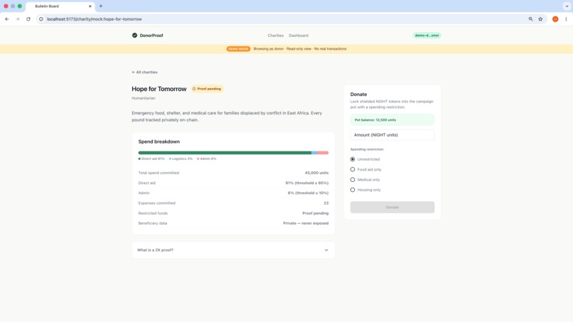 DonorProof – screenshot 3
