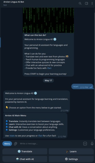Arvion Lingua AI – screenshot 1