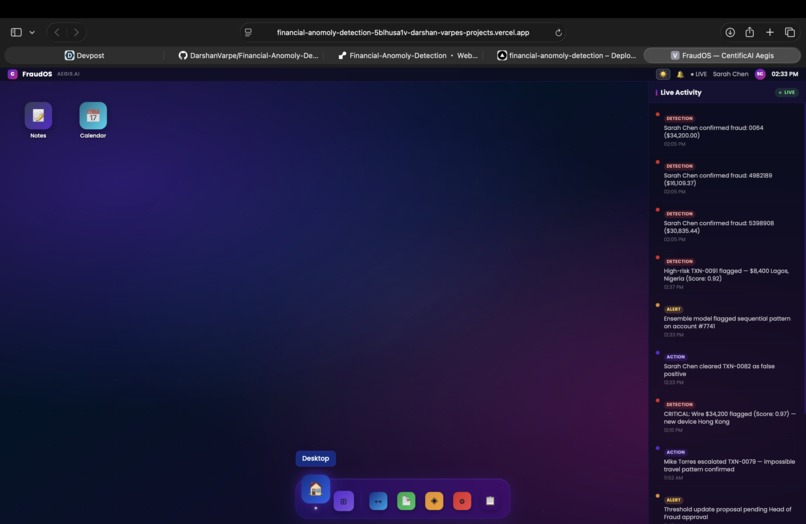 FraudOS (AEGIS.AI) — Rapid Action Fraud Agent – screenshot 7