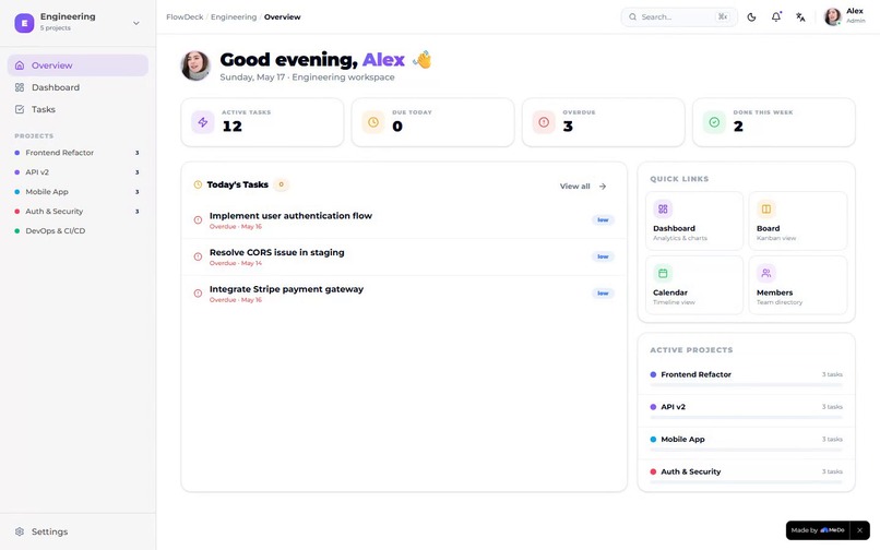 FlowDeck — Enterprise Task Workspace – screenshot 1