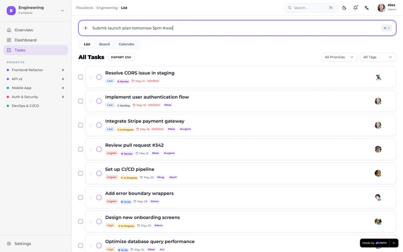 FlowDeck — Enterprise Task Workspace – screenshot 4