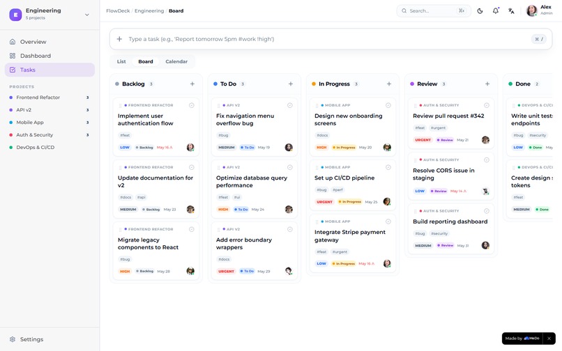 FlowDeck — Enterprise Task Workspace – screenshot 6