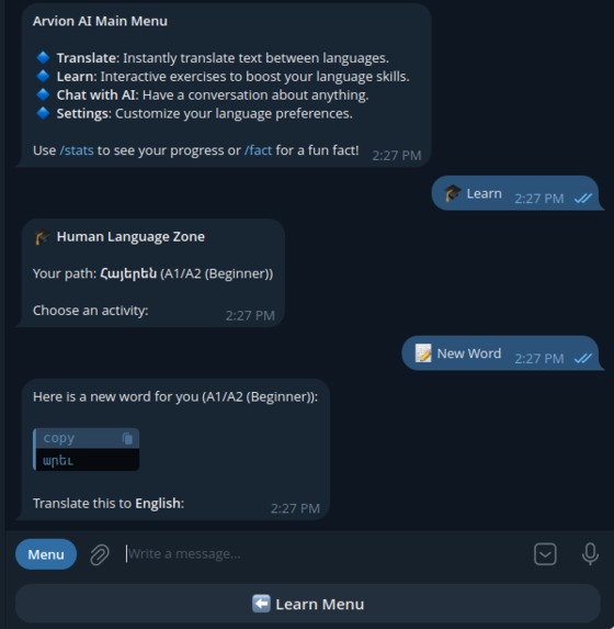 Arvion Lingua AI – screenshot 3