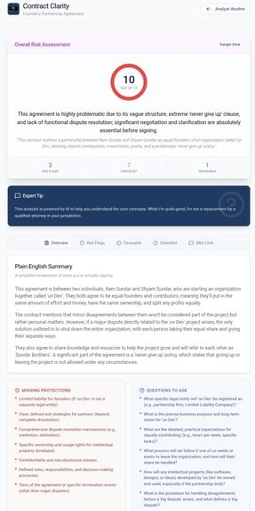 ⚖️ Contract Clarity – screenshot 4