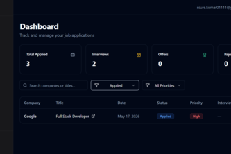 JobTrackr — Smart Job Application Tracker