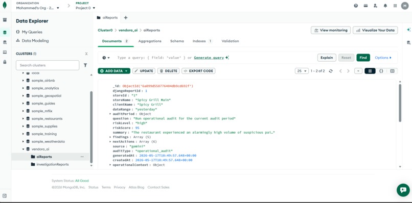 Vendora AI Restaurant Auditor – screenshot 2