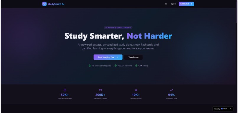 StudySprint AI – screenshot 1