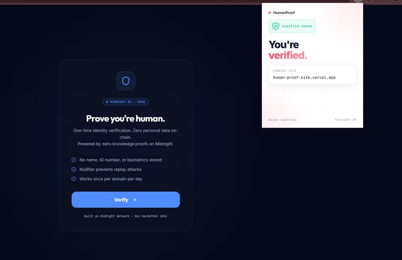 HumanProof – screenshot 2