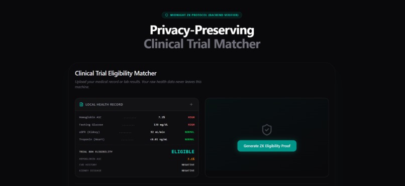 Midnight Clinical Trial Matcher – screenshot 2