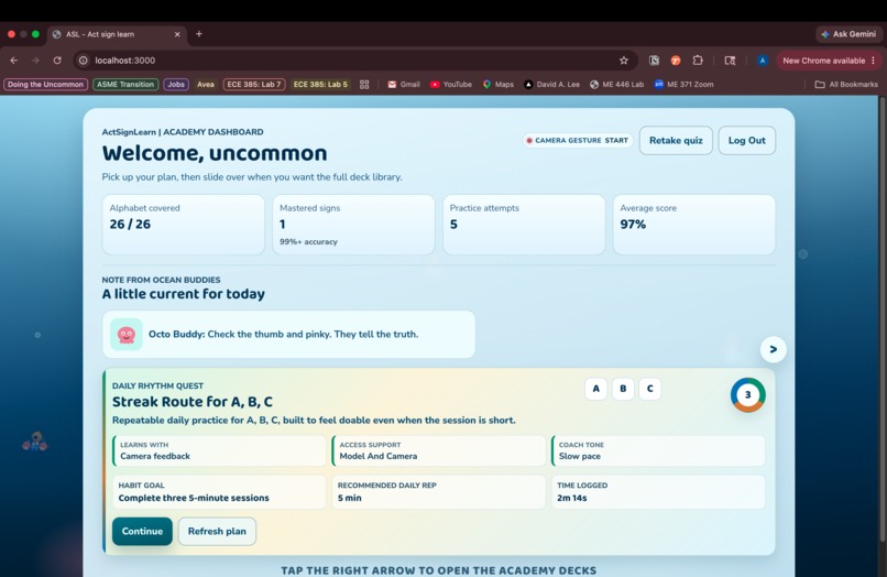 ActSignLearn – screenshot 2