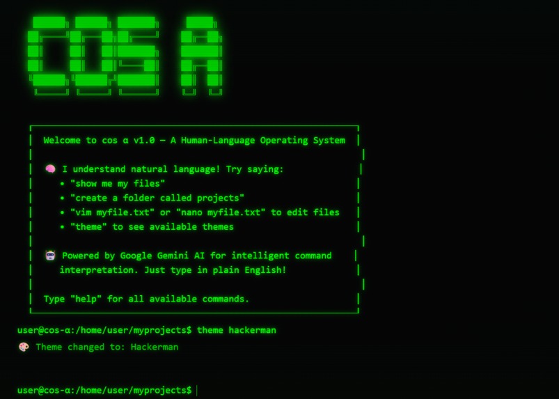 Cos α – screenshot 1